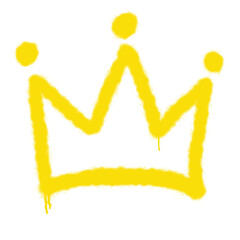Yellow crown graffiti spray paint © Natallia