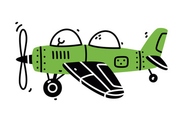 Airplane as Aircraft Flying in the Air Vector Illustration