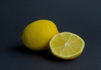 lemon on black