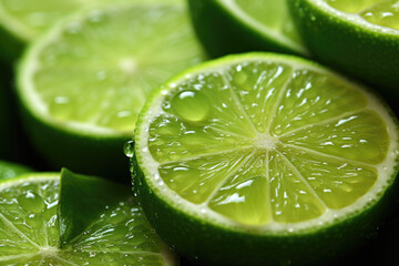 Limetten in Scheiben