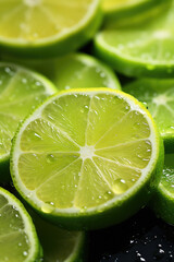 Limetten in Scheiben