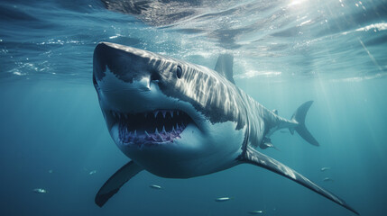 Obraz premium shark lurking in the ocean
