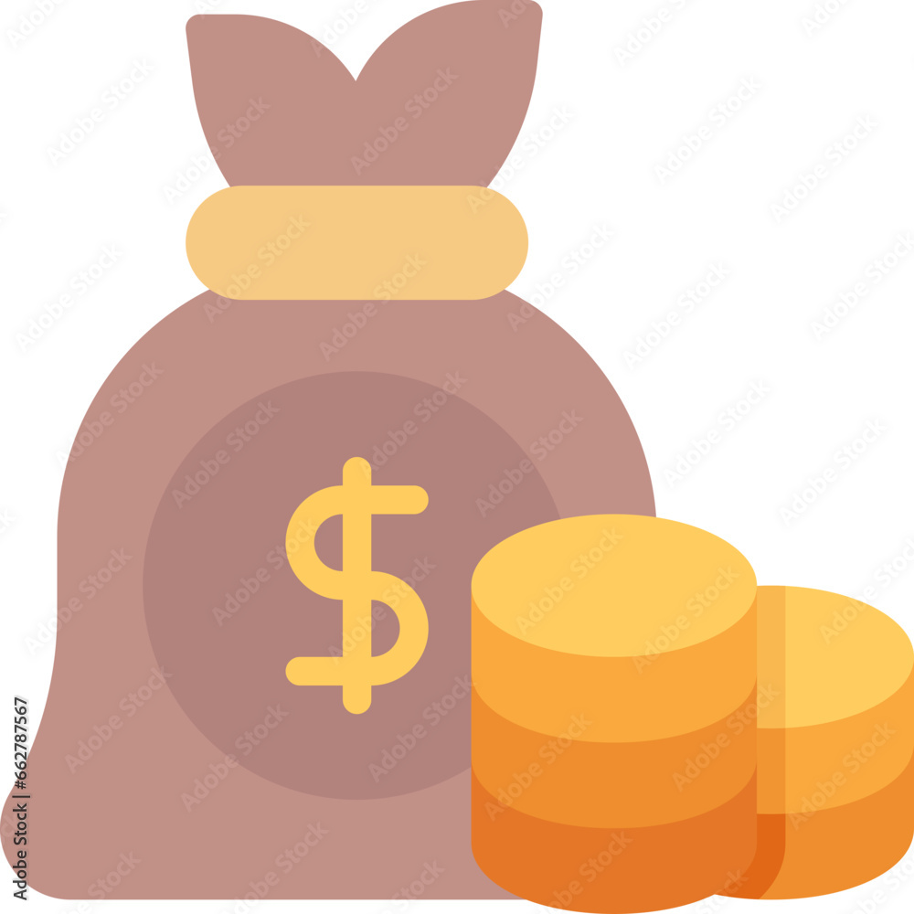 Poster Money bag icon