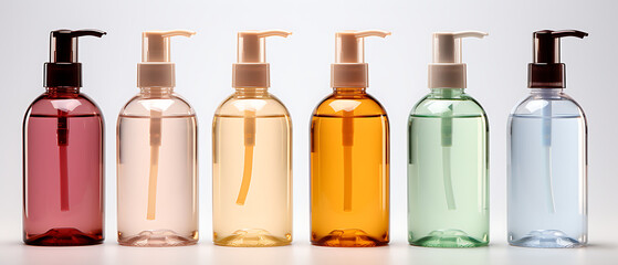 Plastic Cosmetic Bottles with Dispenser Pumps