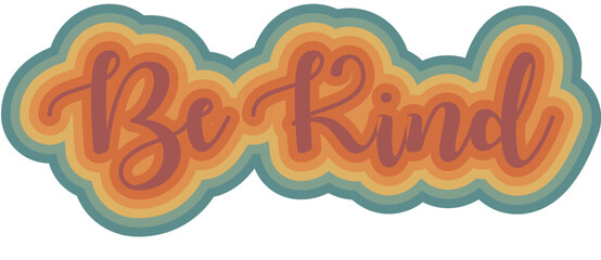 Editable Be Kind Retro Font Vector