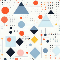 seamless colorful pattern with shapes