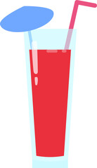 Glass of summer cocktail icon