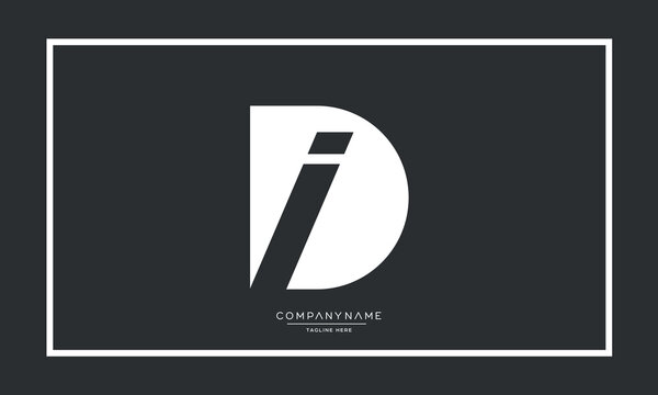 DI or ID Alphabet Letters Logo Monogram