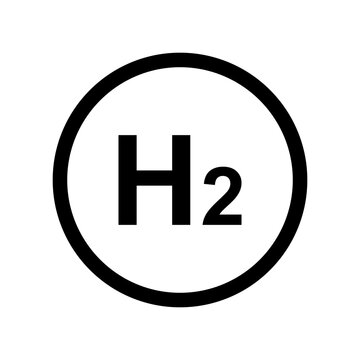Hydrogen icon vector, hydrogen icon vector flat trendy style isolated on white background.