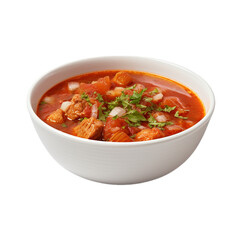 menudo soup isolated on white background, ai generated