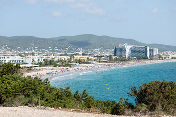 Fototapeta premium ibiza beach as seen from the tower