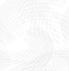 Seamless pattern of dashed, intermittent outlines of rings swirling and intersecting. Vector.