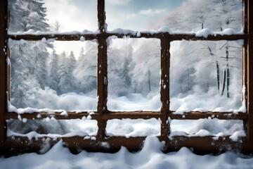 window in the snow