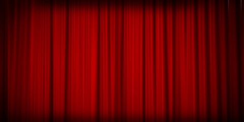 Closed red curtain background