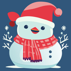 Cute  Snowman Cartoon Funny Doodle Snowman Head Face with Different Emotions Set Winter Holidays Christmas and New Year Design snowboard winter outdoor festive happy xmas holiday Vector  