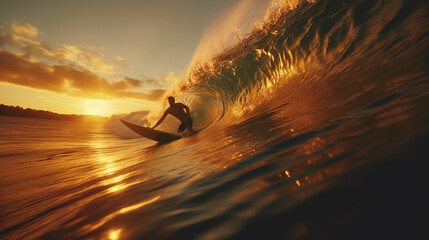 surfer, surfing, sunset, relax, rest, travel, sea, desktop wallpaper