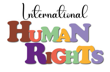 Vector International Human Rights Text Font Design