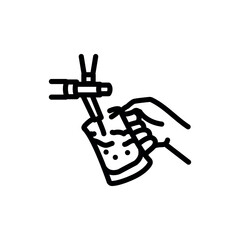 Beer tap black line icon.