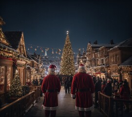Fototapeta premium Snapped by AI. Merry Christmas and Happy New Year. Christmas interior, family traditional holiday