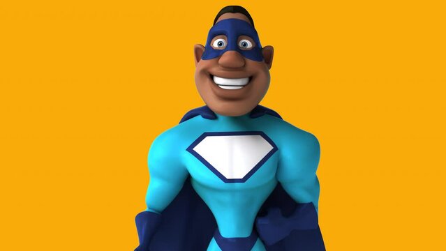 Fun 3D cartoon superhero (with alpha channel included)
