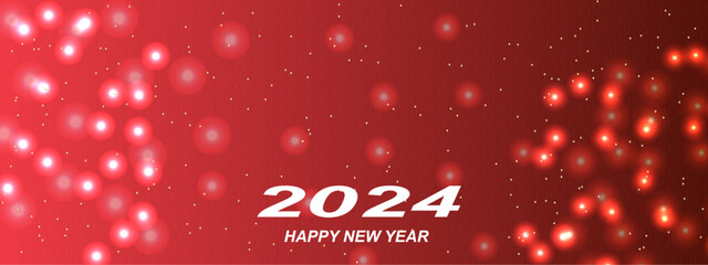 Abstract red bokeh holiday concept and celebration background. Defocused bokeh blur lights background. Happy holiday new year, defocused background.