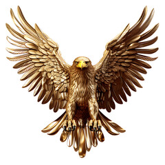 3d gold eagle symbol