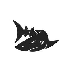 shark logo template Isolated. Brand Identity. Icon Abstract Vector graphic