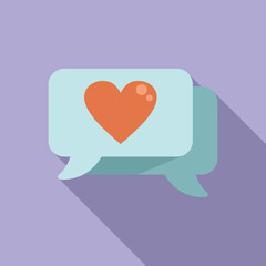 Like chat icon flat vector. Web internet. Line share