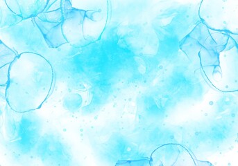 Light blue watercolor alcohol ink background