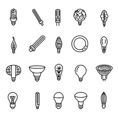 Lumps black line icons set. Pictograms for web page