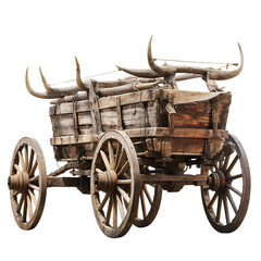 Fototapeta premium 3d old wooden traditional ox chart