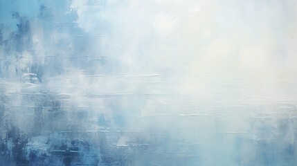 blue and white abstract palette knife painting background - traditional art textured backdrop - painting design element for art schools and art therapy - generative ai