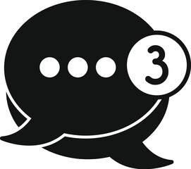 New chat icon simple vector. Media network. Business like