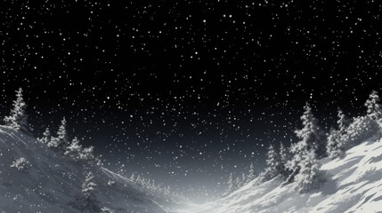 Fototapeta premium black and white snow