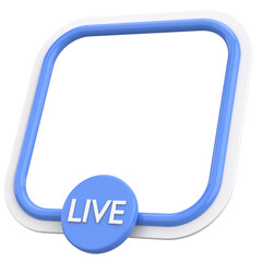 Live streaming frame. 3D illustration.