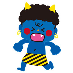 困った顔のかわいい青鬼