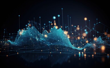 Fototapeta premium Abstract Particle Technology Background