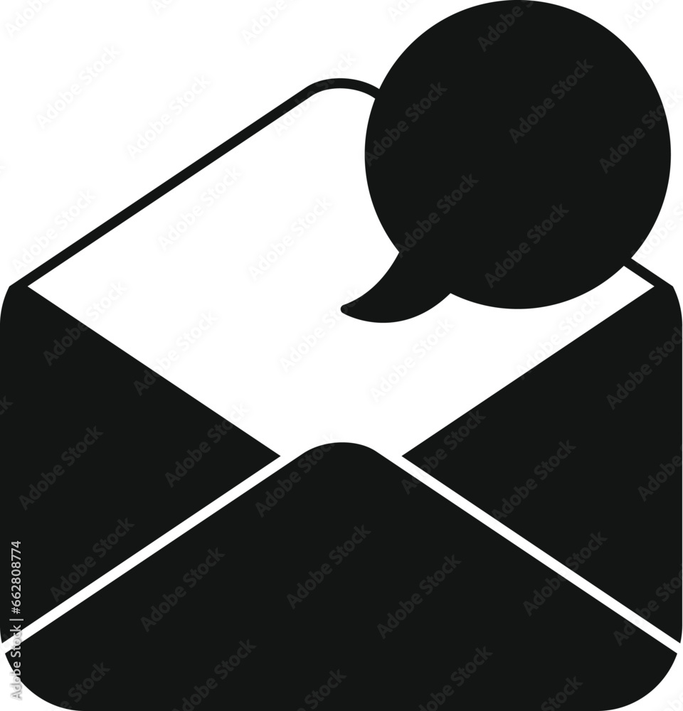 Poster mail new message icon simple vector. share button. internet application