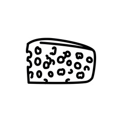 Emuntey cheese sign сolor line icon. Pictogram for web page.