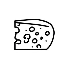 Maasdam cheese sign сolor line icon. Pictogram for web page.