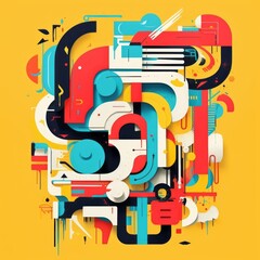 Modern Artistic Distorted Typography Graphic