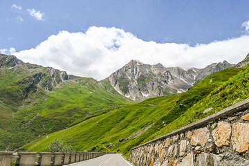 Grosser Sankt Bernhard, Saint-Bernard, St. Bernard, Passstrasse, Alpenpass, Bergstrasse, Alpen,...