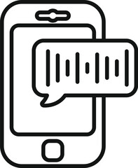 Phone message icon outline vector. Media like. Contact stroke