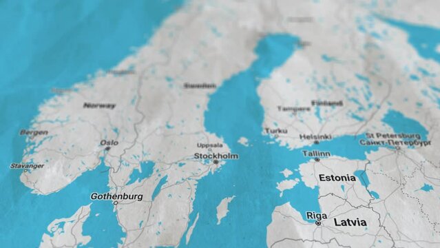 Scandinavian Countries, Paper Travel Ma