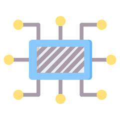 Microfabricration Flat Icon