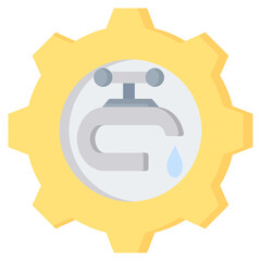 Water Supply Flat Icon