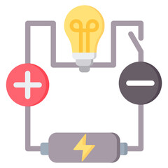 Electrical Circuits Flat Icon