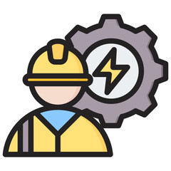 Electrical Engineering Outline Color Icon