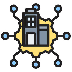 Infrastructure Outline Color Icon