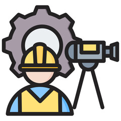 Surveying Outline Color Icon